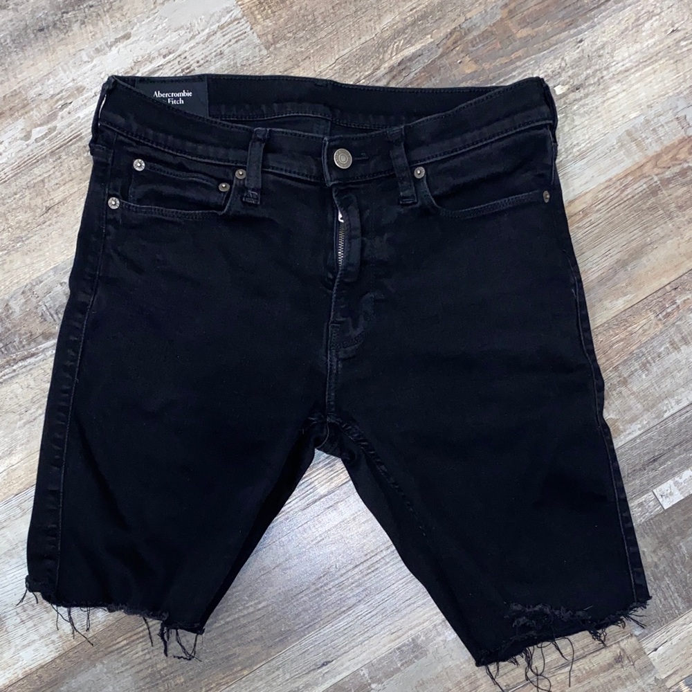Abercrombie & Fitch A&F Men's Black Denim Shorts